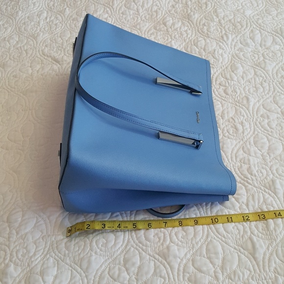 Blue Saffiano Leather Tote - Picture 3 of 7